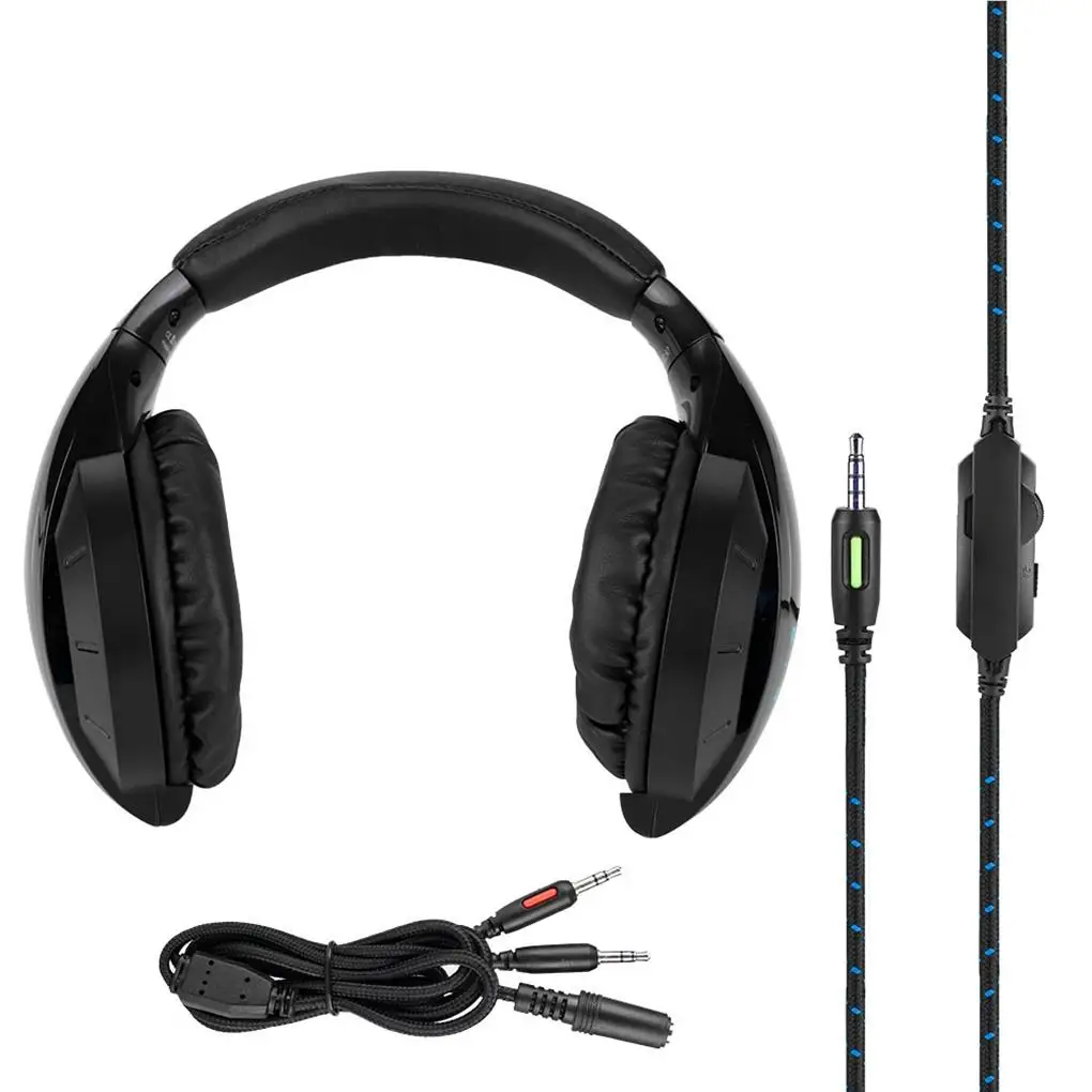 3,5 мм стерео бас конкурентоспособная игровая гарнитура E-sports проводные наушники + микрофон (черный + синий)
3,5 мм стерео бас конкурентоспособная игровая гарнитура E-sports проводные наушники + микрофон (черный + синий)