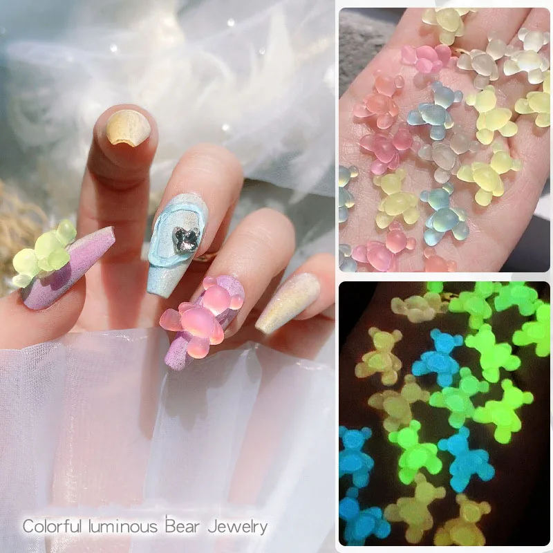 8PCS nail art diamond crystal cute bear pink yellow blue green glow in dark night DIY manicure decoration Luminous drill HZ038
8PCS nail art diamond crystal cute bear pink yellow blue green glow in dark night DIY manicure decoration Luminous drill HZ038