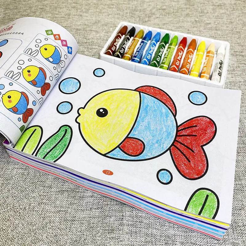 Children's Coloring Book Baby's Painting Book 2-6 Years Old Kindergarten Enlightenment Graffiti Coloring Painting Picture Book
Children's Coloring Book Baby's Painting Book 2-6 Years Old Kindergarten Enlightenment Graffiti Coloring Painting Picture Book