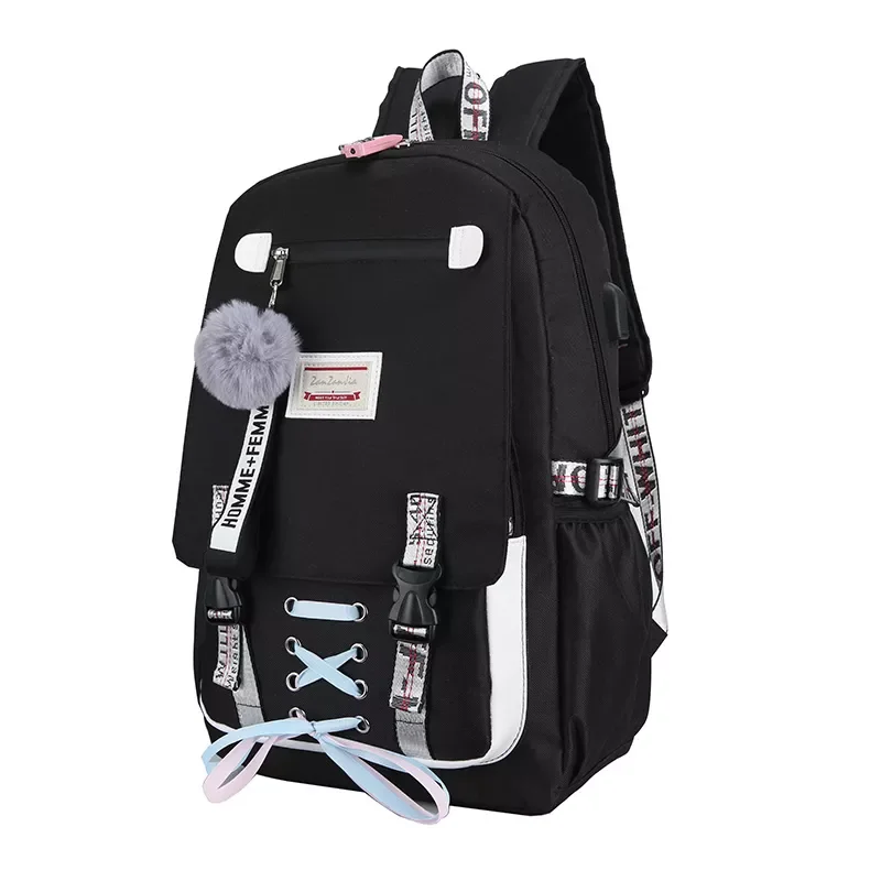 NEW2023 Pink Canvas Backpack Women School Bags for Teenage Girls Preppy Style Large Capacity USB Back Pack Rucksack Youth Bagpac
NEW2023 Pink Canvas Backpack Women School Bags for Teenage Girls Preppy Style Large Capacity USB Back Pack Rucksack Youth Bagpac