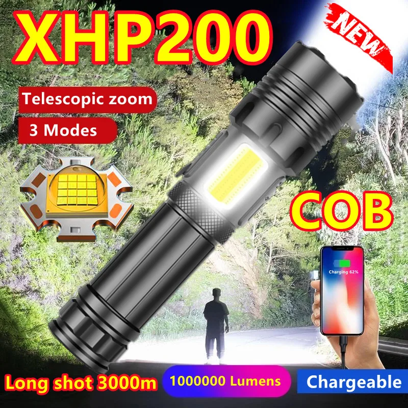 Newest 300W Super XHP200 Most Powerful Led Flashlight 18650 XHP90 Torch USB Rechargeable Tactical Flashlight Hunting Flash Light
Newest 300W Super XHP200 Most Powerful Led Flashlight 18650 XHP90 Torch USB Rechargeable Tactical Flashlight Hunting Flash Light