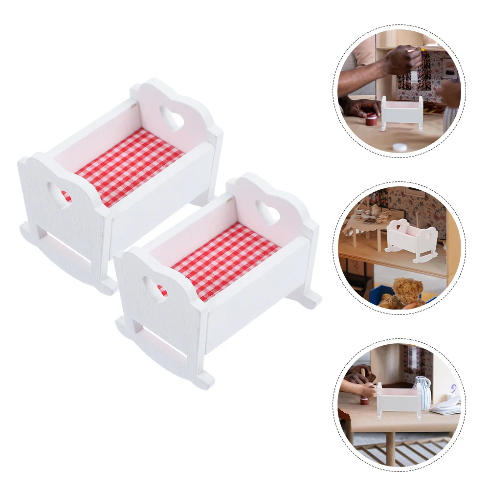 2 Pcs House Cradle Bed Mini Ornament Tiny Furniture Miniature Bassinet Crafts Cloth Crib
2 Pcs House Cradle Bed Mini Ornament Tiny Furniture Miniature Bassinet Crafts Cloth Crib
