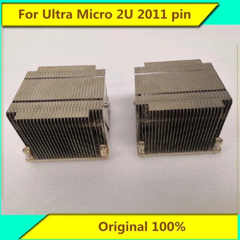 Original For Ultra Micro 2U 2011 pin square CPU passive radiator M4 thread three heat pipe
Original For Ultra Micro 2U 2011 pin square CPU passive radiator M4 thread three heat pipe
