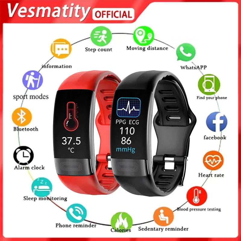 Умный Браслет Vesmatity с датчиком температуры тела и артериального давления, Wirstbands, шагомер, водонепроницаемый фитнес-трекер, спортивный умный...
Умный Браслет Vesmatity с датчиком температуры тела и артериального давления, Wirstbands, шагомер, водонепроницаемый фитнес-трекер, спортивный умный...