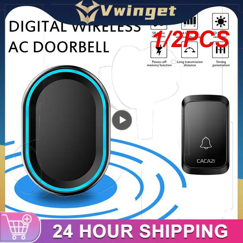 

1/2PCS Wireless Doorbell Outdoor Welcome Ring Chime Door Bell Music Melody Remind Smart Home Security Alarm EU UK US Plug