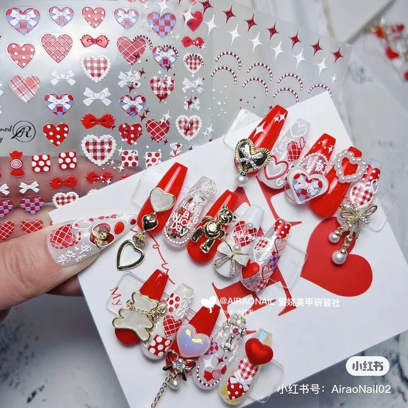 Red Heart Press on Nails Stickers 5D Engraved Love Letters Transfer Nail Decals DIY Angel Art Decoration Nails Manicure Decor
Red Heart Press on Nails Stickers 5D Engraved Love Letters Transfer Nail Decals DIY Angel Art Decoration Nails Manicure Decor