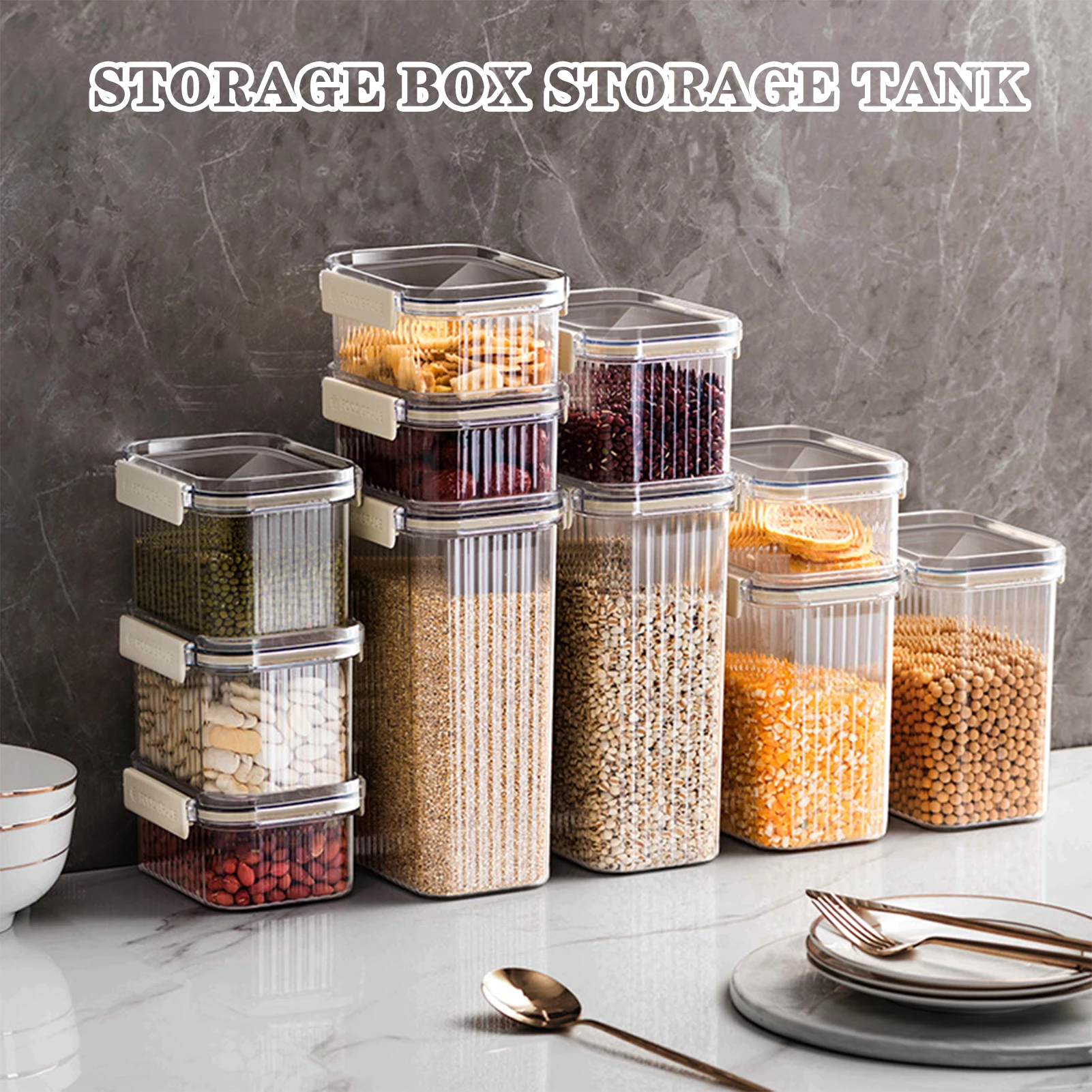 2022 Transparent Storage Tank Multipurpose Airtight Grain Tea Snack Sealed Tank Cereal Storage Container For Home Kitchen Type 
2022 Transparent Storage Tank Multipurpose Airtight Grain Tea Snack Sealed Tank Cereal Storage Container For Home Kitchen Type