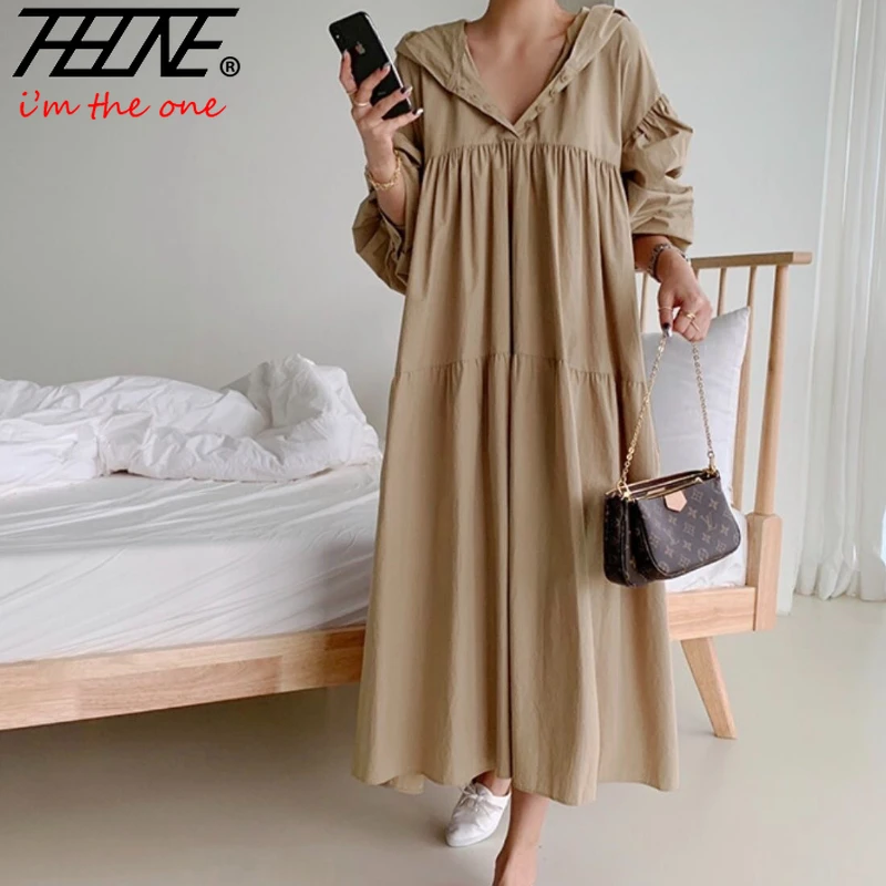 Dresses for Women 2023 Autumn Winter Vestidos Loose Cotton Vintage Casual A-line Solid Maxi Lantern Sleeve Hooded Long Sleeve
Dresses for Women 2023 Autumn Winter Vestidos Loose Cotton Vintage Casual A-line Solid Maxi Lantern Sleeve Hooded Long Sleeve