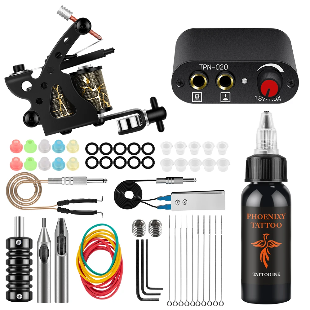 Tattoo Kit Tattoo Machine Gun with Power Supply Tattoo Supplies Needles 30ML Black Ink Tattoo Supplies All for Tattoo Body Art
Tattoo Kit Tattoo Machine Gun with Power Supply Tattoo Supplies Needles 30ML Black Ink Tattoo Supplies All for Tattoo Body Art