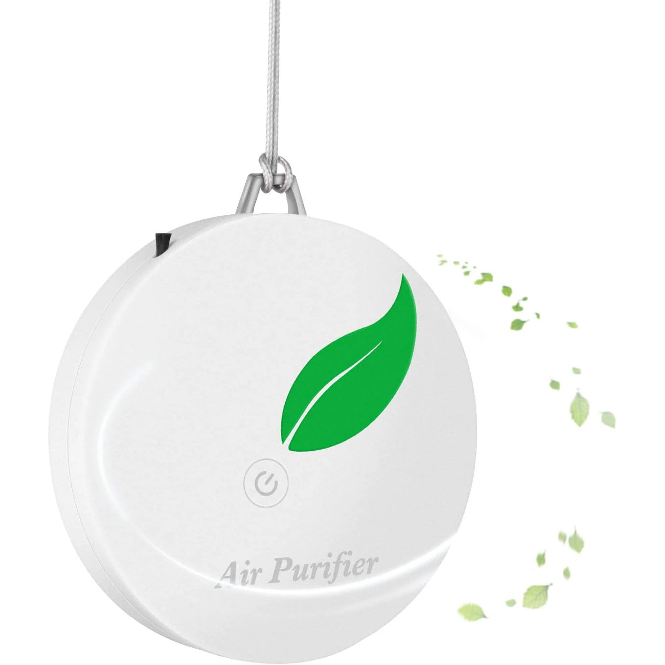

Personal Wearable Air Purifier Necklace Mini Portable Air Freshner Ionizer Negative Ion Generator For Adults Kids White