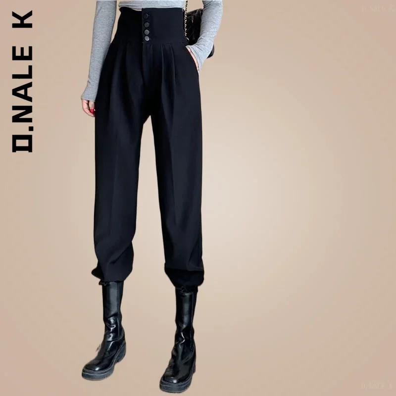 D.Nale K High Waist Spring Spring Women Long Casual Harem Pants Korean Style Fashion Buttons Khaki Black Cargo Trousers
D.Nale K High Waist Spring Spring Women Long Casual Harem Pants Korean Style Fashion Buttons Khaki Black Cargo Trousers
