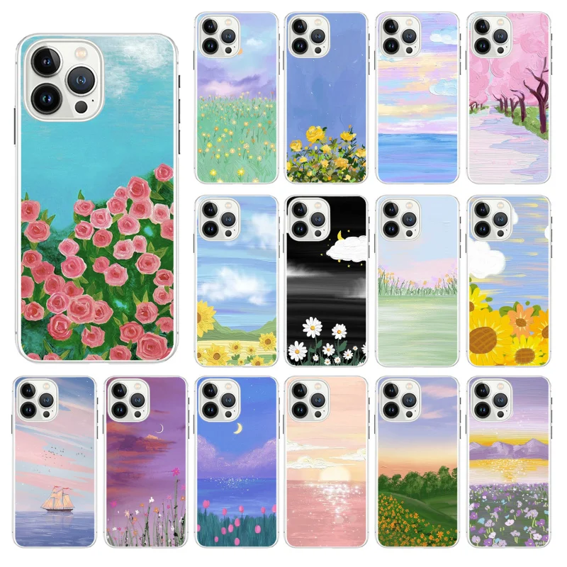 Hand Painted Flower Sceneary Phone Case for iPhone 14 13 12 11 Pro MAX X XS Max XR Mini SE2022 6S 7 8 Plus Black Case
Hand Painted Flower Sceneary Phone Case for iPhone 14 13 12 11 Pro MAX X XS Max XR Mini SE2022 6S 7 8 Plus Black Case