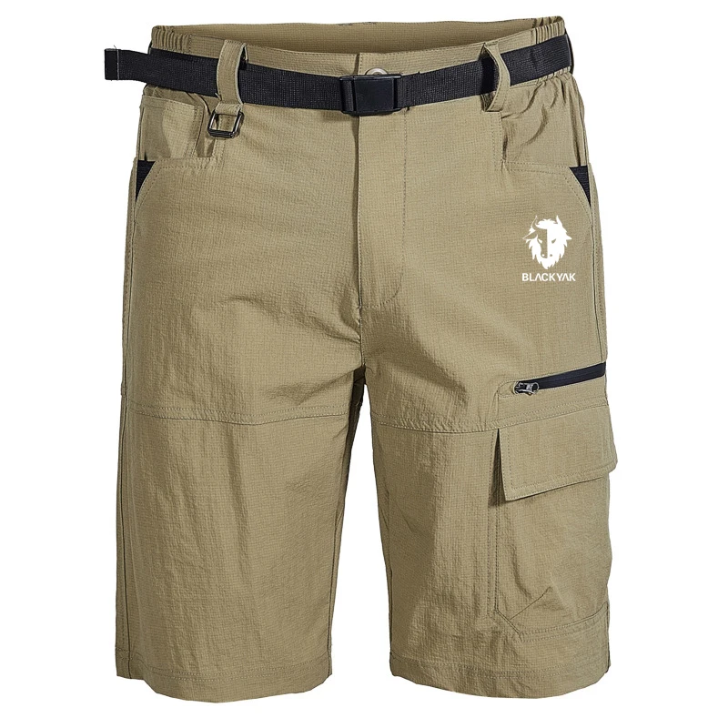 

Blackyak Summer Men's Big Size Spandex Quick Dry Shorts Mountaineering Multi-Pocket Quick Dry Sweat Shorts