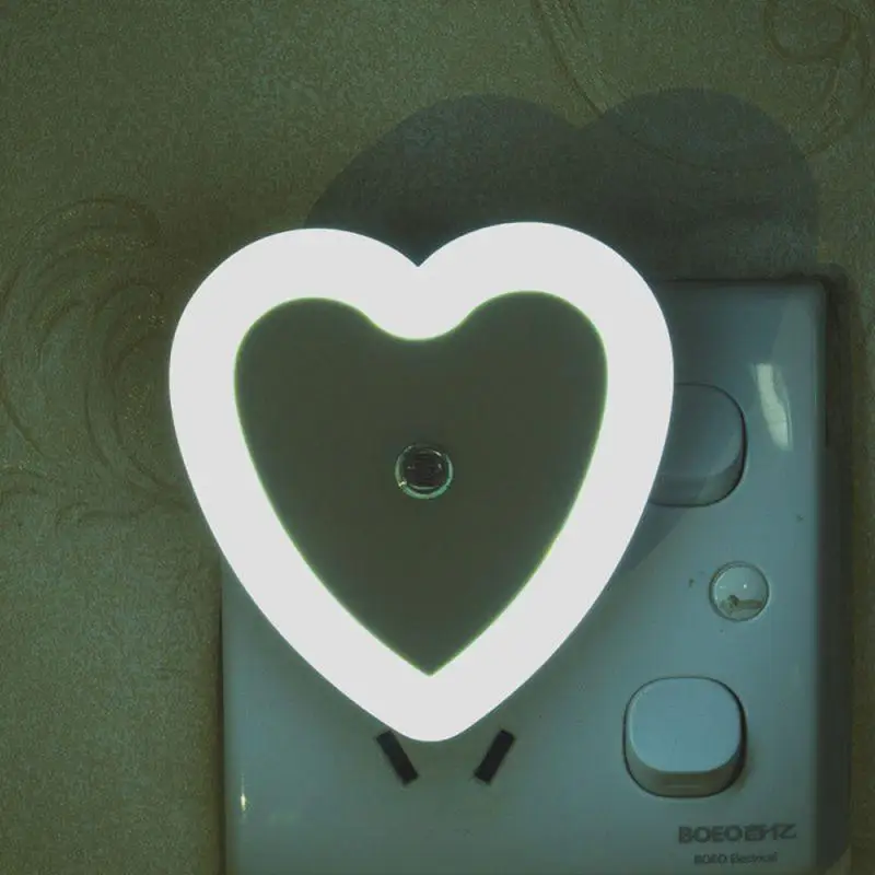 US/EU LED Sensor Light Smart Night Light Heart-shaped Creative Energy-saving Light Control Night Light Baby Bedroom Lamp
US/EU LED Sensor Light Smart Night Light Heart-shaped Creative Energy-saving Light Control Night Light Baby Bedroom Lamp