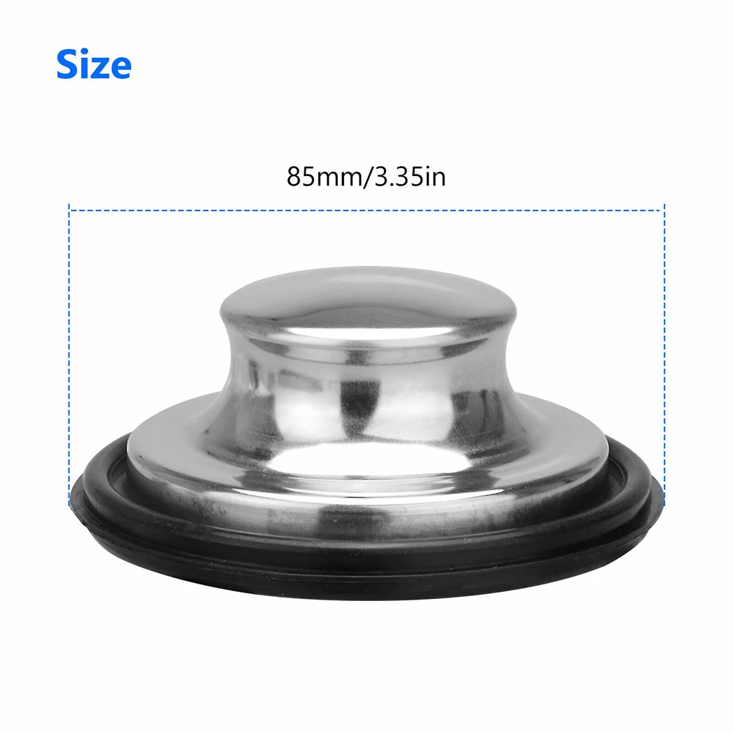Stainless Steel + Rubber Garbage Disposal Stopper Stainless Steel + Black 85mm Water Sink parts Kitchen tool Sale Durable
Stainless Steel + Rubber Garbage Disposal Stopper Stainless Steel + Black 85mm Water Sink parts Kitchen tool Sale Durable