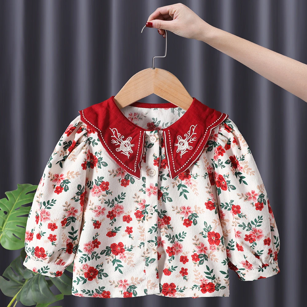 Retro Flower Tops for 1-7T Girls Children's Blouse Tees Spring Autumn Clothes 2022 Princess Shirts Girls Cotton Corduroy Blouse 
Retro Flower Tops for 1-7T Girls Children's Blouse Tees Spring Autumn Clothes 2022 Princess Shirts Girls Cotton Corduroy Blouse