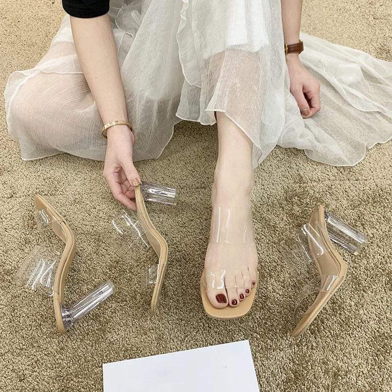 Women Transparent High Heels Square Toe Sandals 2022 Summer New Woman Shoes Female Jelly Buty Clear Heels Slippers Comfortable
Women Transparent High Heels Square Toe Sandals 2022 Summer New Woman Shoes Female Jelly Buty Clear Heels Slippers Comfortable