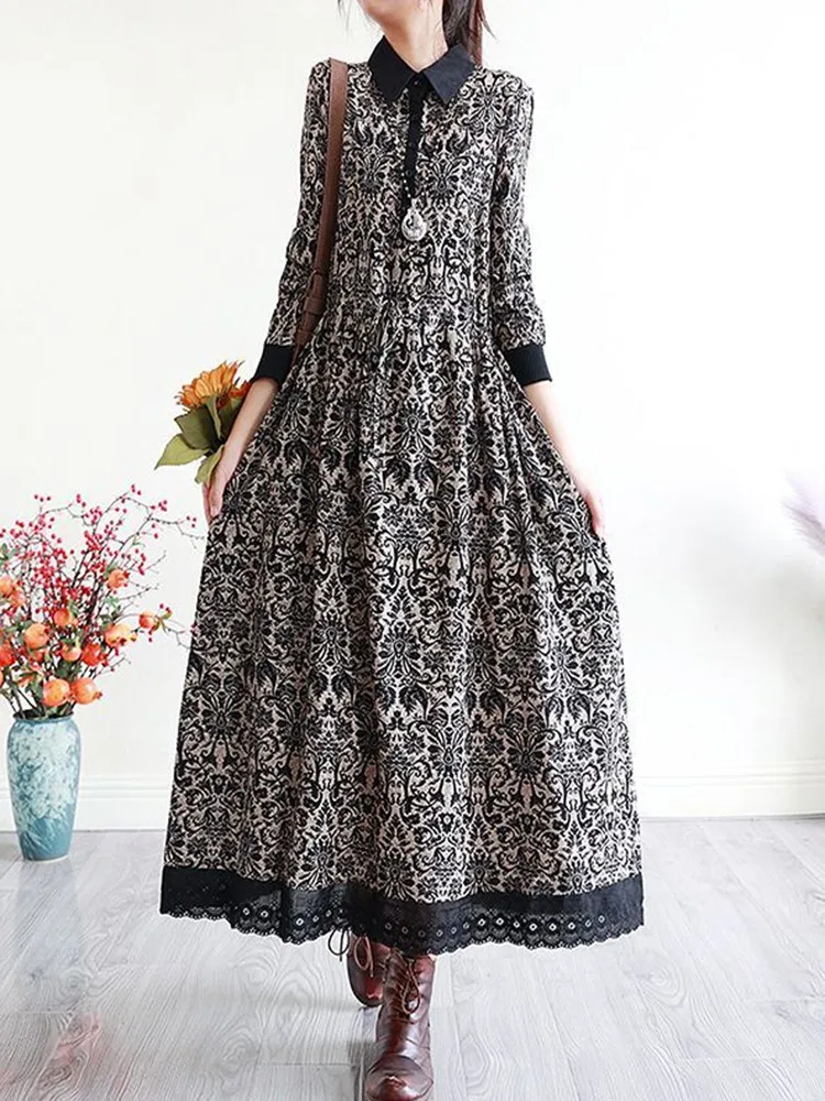 Женское Хлопковое платье макси, Свободное длинное ТРАПЕЦИЕВИДНОЕ ПЛАТЬЕ составного кроя с кружевной вставкой на талии и шнуровкой, в винтажном стиле, осень 2023
Женское Хлопковое платье макси, Свободное длинное ТРАПЕЦИЕВИДНОЕ ПЛАТЬЕ составного кроя с кружевной вставкой на талии и шнуровкой, в винтажном стиле, осень 2023