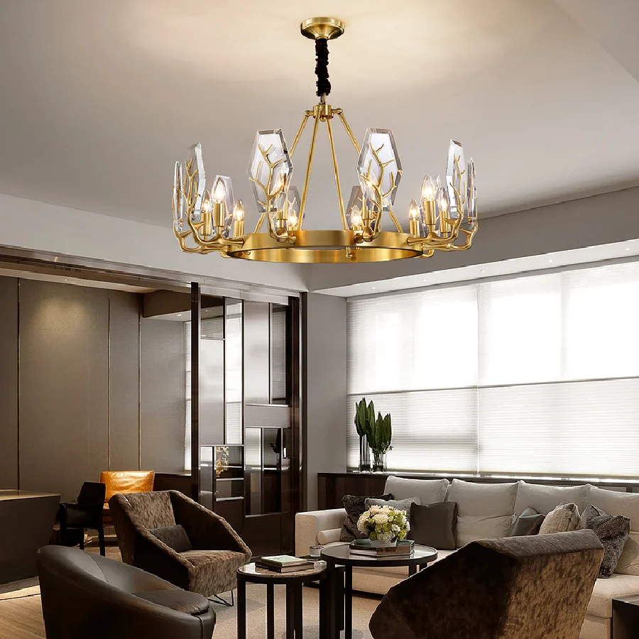 Modern Golden Antlers Pendant Lamp Indoor Luxury Decor Crystal Hanging Lamp Living Room Dining Table Bedroom High-end Chandelier
Modern Golden Antlers Pendant Lamp Indoor Luxury Decor Crystal Hanging Lamp Living Room Dining Table Bedroom High-end Chandelier