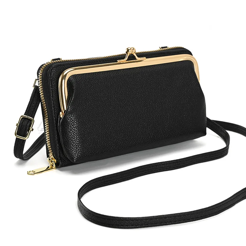 New Vintage Mobile Phone Bag Dinner Party Small Square Bag High Grade Elegant Style Litchi Pattern Crossbody Bag Clip Frame Bag 
New Vintage Mobile Phone Bag Dinner Party Small Square Bag High Grade Elegant Style Litchi Pattern Crossbody Bag Clip Frame Bag