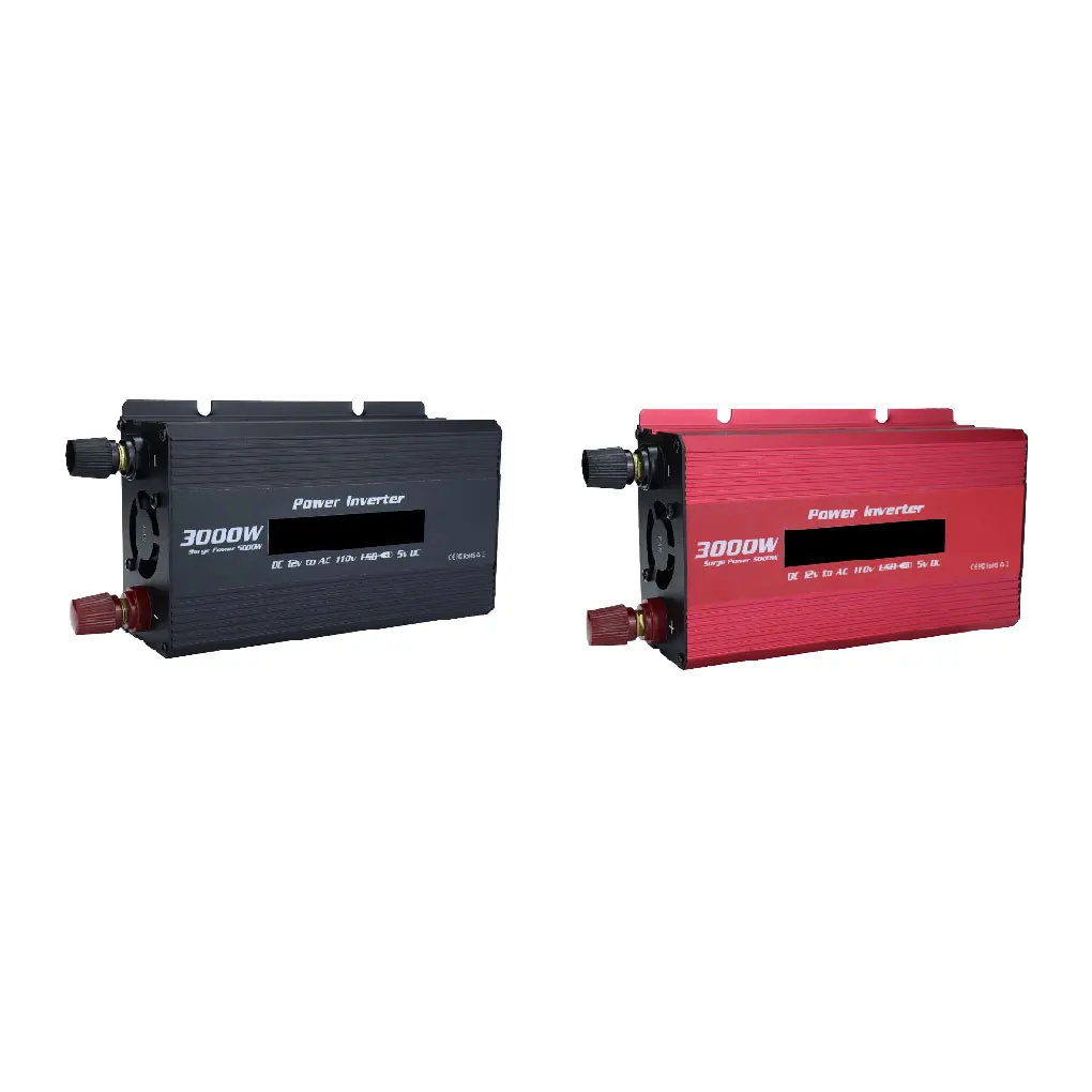 Power Inverter DC 12V to AC 110V 3000W Screen Display Sine Wave Adapter Overload Protection Automotive Converter Black
Power Inverter DC 12V to AC 110V 3000W Screen Display Sine Wave Adapter Overload Protection Automotive Converter Black