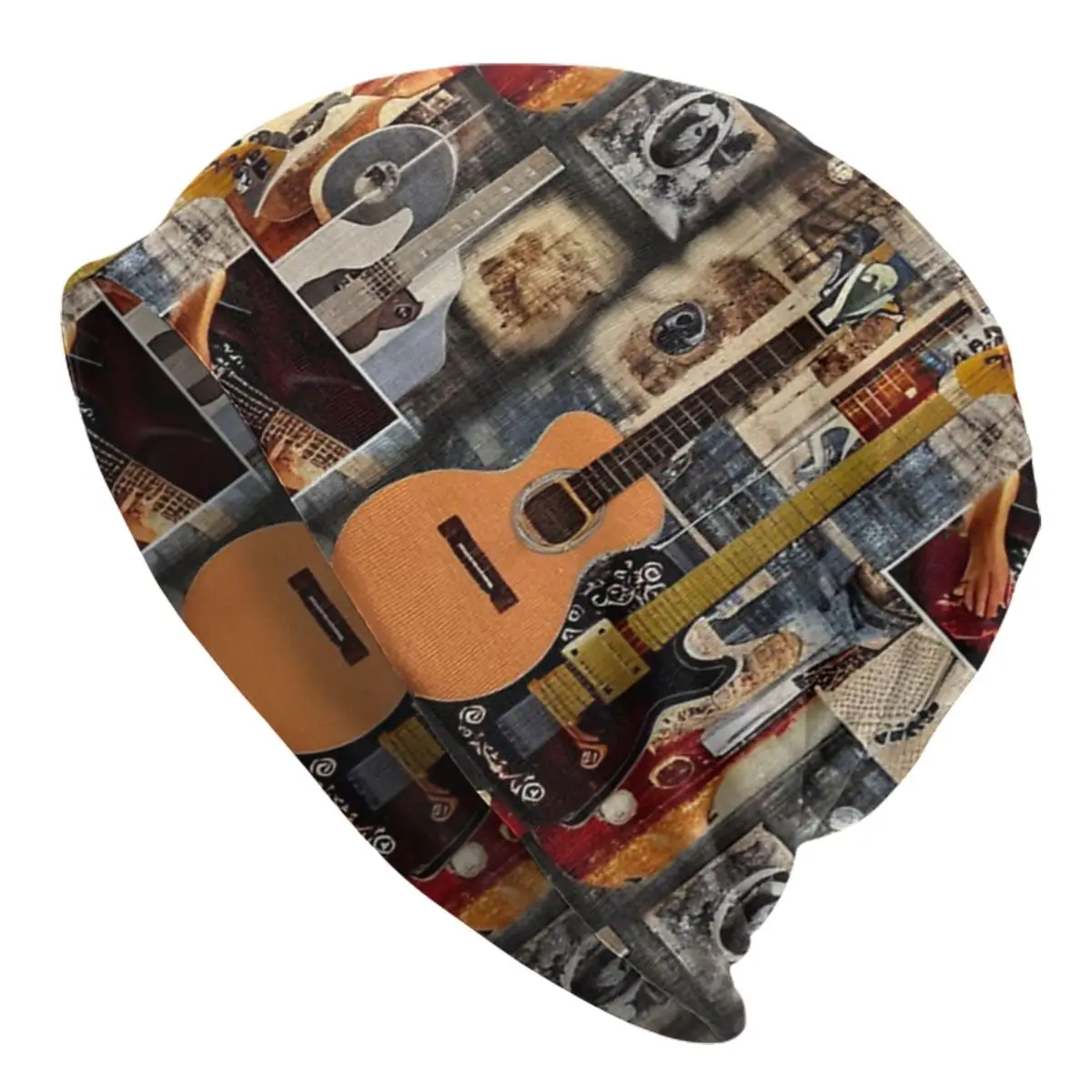 

Six-stringed instrument Skullies Beanies Caps Electric Guitar Thin Hat Autumn Spring Bonnet Hats Men Women's Unisex Ski Cap