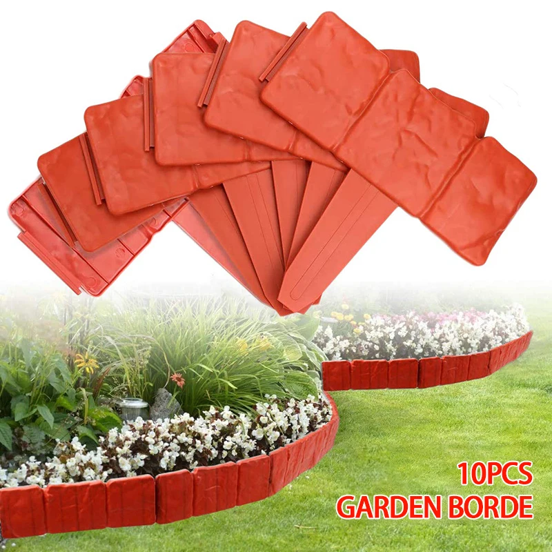10Pcs Grey Garden Fence Edging Cobbled Stone Effect Plastic Lawn Edging Plant Border Decorations Flower Bed Border
10Pcs Grey Garden Fence Edging Cobbled Stone Effect Plastic Lawn Edging Plant Border Decorations Flower Bed Border