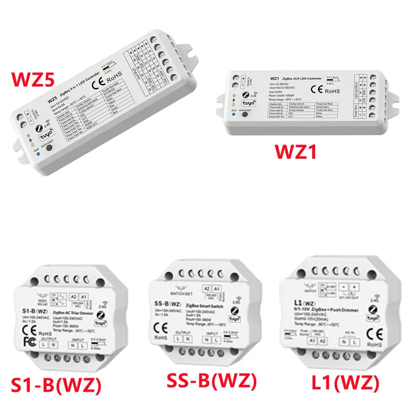Wi-FI RF 2.4G APP remote 5 in 1 RF Zigbee Serie (Tuya) for control RGB, RGBW, RGB+CCT, color temperature or single color strip
Wi-FI RF 2.4G APP remote 5 in 1 RF Zigbee Serie (Tuya) for control RGB, RGBW, RGB+CCT, color temperature or single color strip