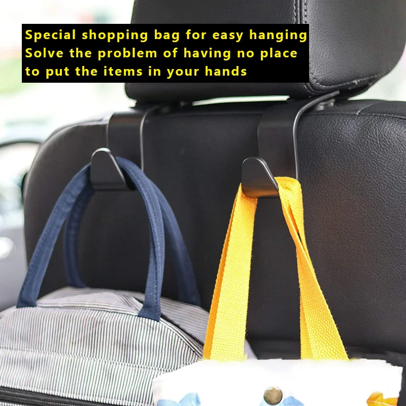 

4 pcs Car Seat Backrest Hidden Multi-Functional Hook Car Rear Seat Detachable Creative Headrest Small Hook