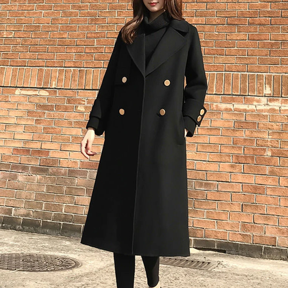 Black Coat Women's 2022 Winter New Casual Woolen Jacket Straight Slim Mid-length Korean Fashion Female Overcoat Temperament
Black Coat Women's 2022 Winter New Casual Woolen Jacket Straight Slim Mid-length Korean Fashion Female Overcoat Temperament