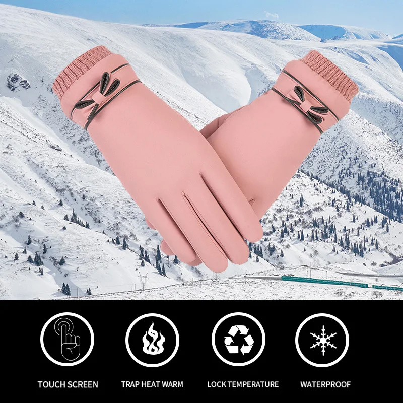 Fashion Winter Women Gloves Windproof Internal Plush Warm Lady Mittens Touch Screen Skin-friendly Soft PU Leather Female Gloves
Fashion Winter Women Gloves Windproof Internal Plush Warm Lady Mittens Touch Screen Skin-friendly Soft PU Leather Female Gloves