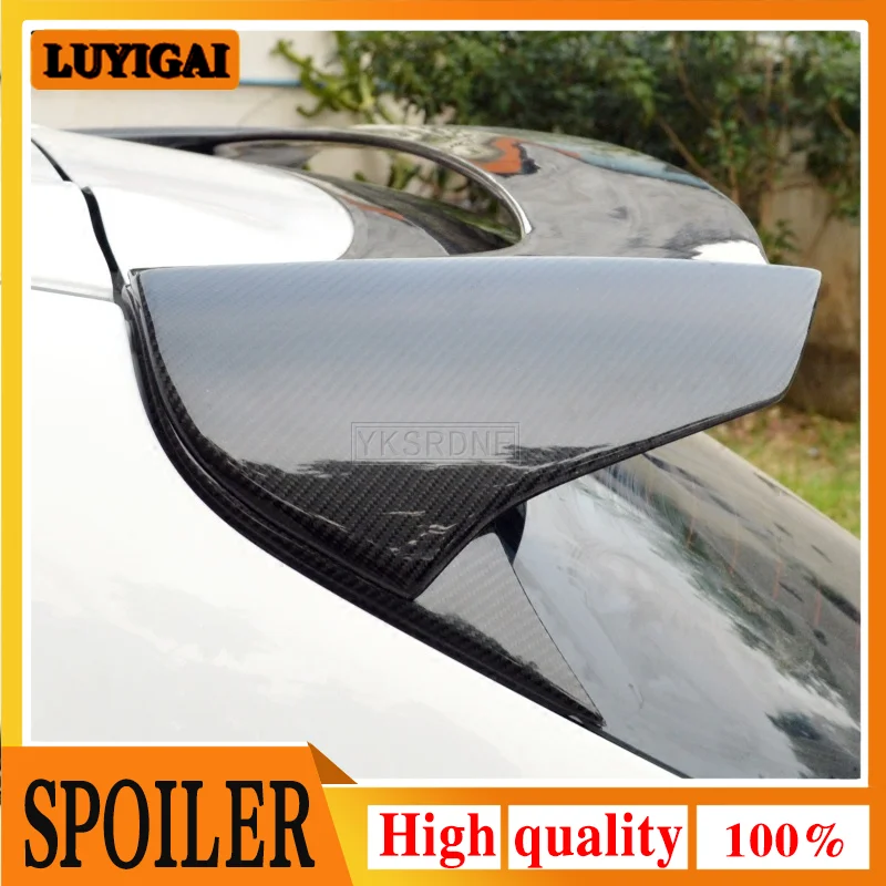 

Real Carbon Fiber /FRP sports Car rear Roof double dual Spoiler Wing For Mazda 3 AXELA Hatchback 2014 2015 2016 2017