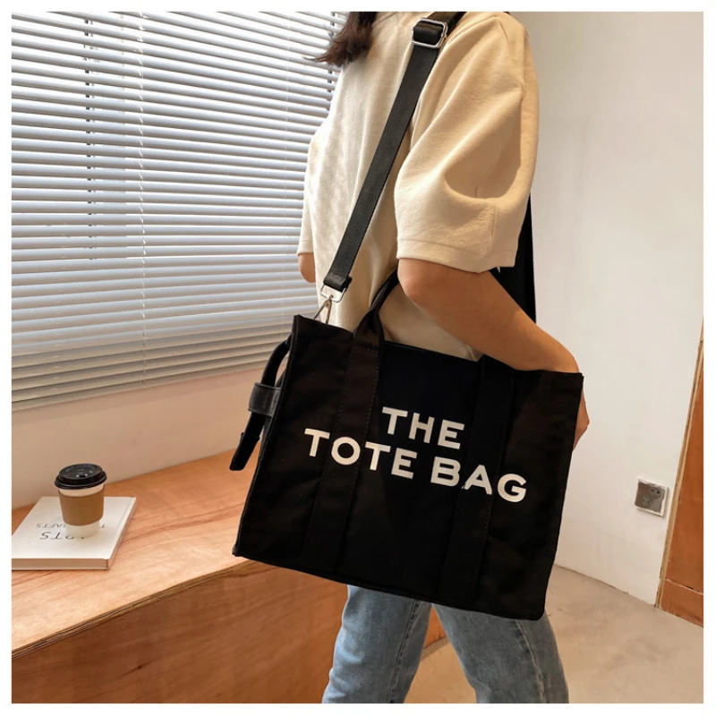 Women Large Capacity Canvas Tote Shoulder Bag Letter Print Crossbody Bag Ladies Casual Cloth Female Handbag Large Shopping Bags
Women Large Capacity Canvas Tote Shoulder Bag Letter Print Crossbody Bag Ladies Casual Cloth Female Handbag Large Shopping Bags