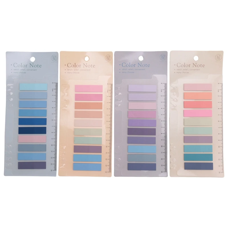 800 Pcs Sticky Index Tabs, 4 Sheets Morandi Strip Index Tabs, Writable Page Sticky Notes With Ruler For Page Marking
800 Pcs Sticky Index Tabs, 4 Sheets Morandi Strip Index Tabs, Writable Page Sticky Notes With Ruler For Page Marking