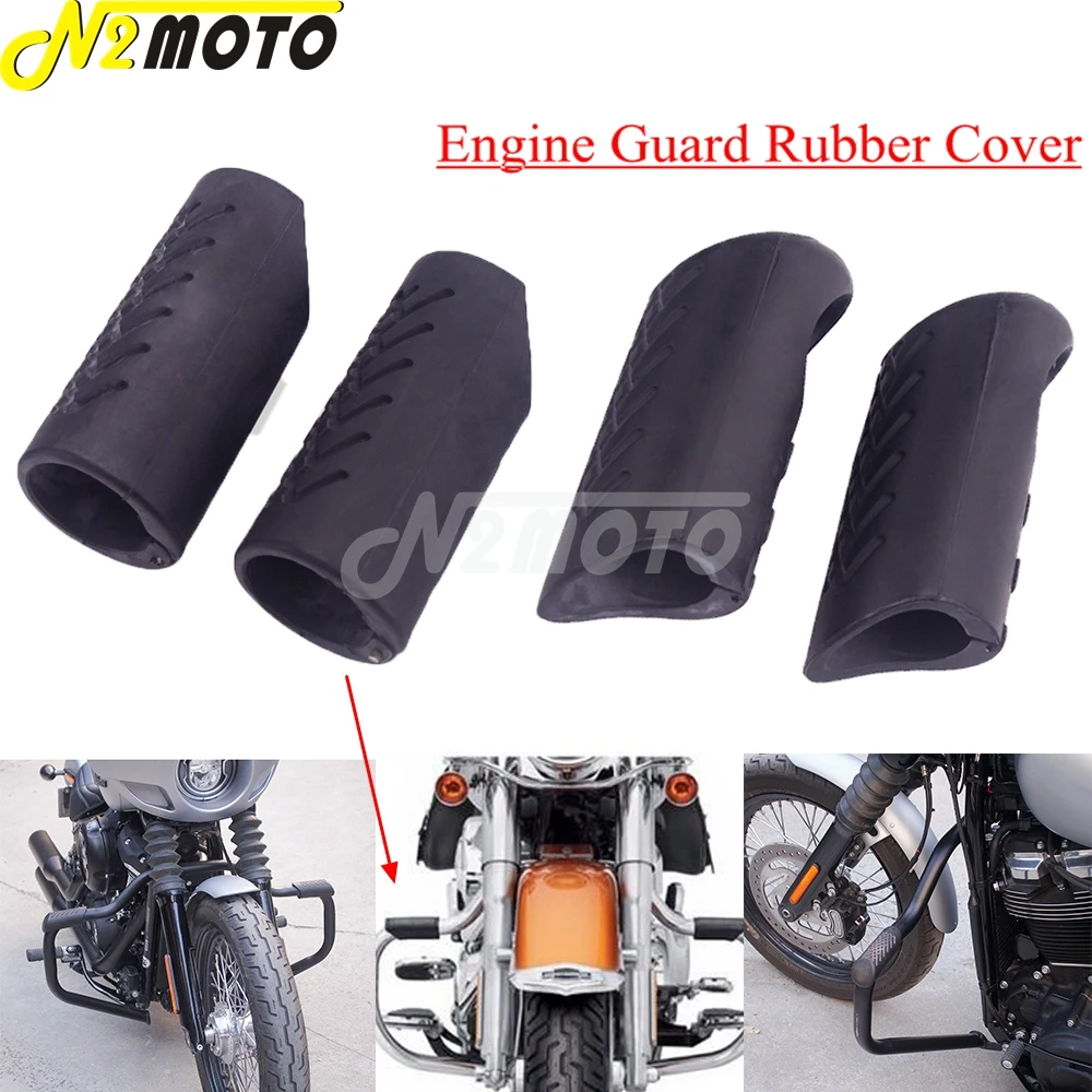 Защита двигателя мотоцикла 32 мм черная резиновая защита для Harley Touring Dyna Fat Street Bob
