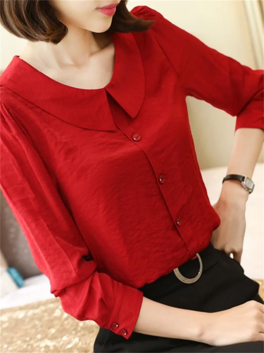 Женский стильный Повседневный Топ с длинным рукавом и воротником «Питер Пэн», модель DF4806 на весну и осень
Женский стильный Повседневный Топ с длинным рукавом и воротником «Питер Пэн», модель DF4806 на весну и осень