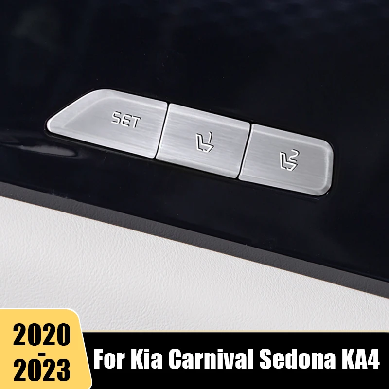 For Kia Carnival Sedona KA4 2020 2021 2022 2023 Stainless steel Car Seat Adjustment Sequin Sticker Cover Interior Accessories 
For Kia Carnival Sedona KA4 2020 2021 2022 2023 Stainless steel Car Seat Adjustment Sequin Sticker Cover Interior Accessories