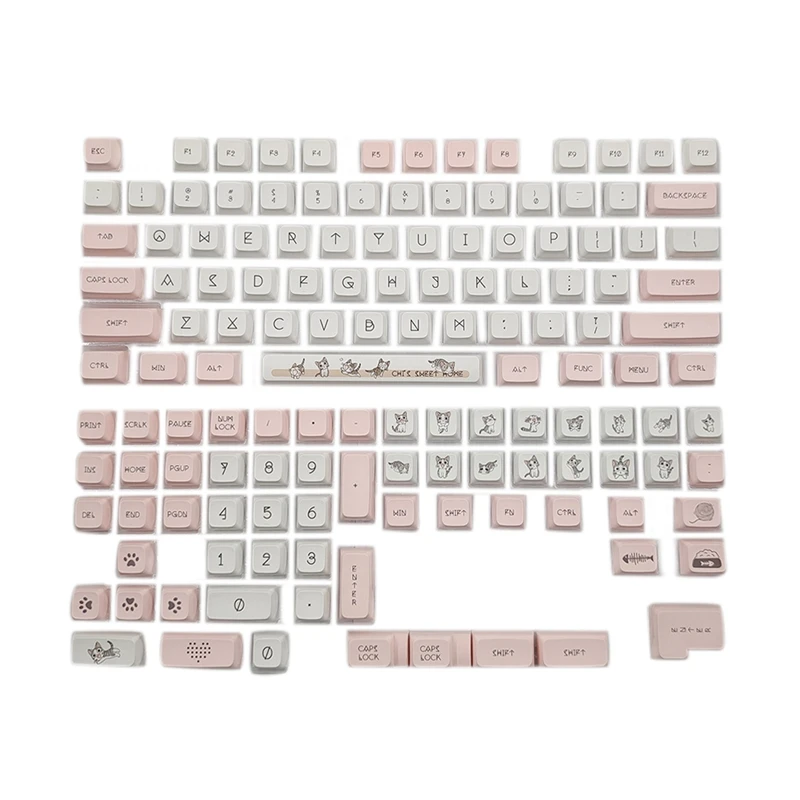 Колпачки для механической игровой клавиатуры Kitty XDA Profile PBT, с сублимационной печатью, совместимы с Cherry Gateron, 136 клавиш
Колпачки для механической игровой клавиатуры Kitty XDA Profile PBT, с сублимационной печатью, совместимы с Cherry Gateron, 136 клавиш