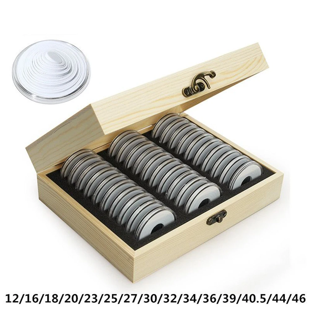 Coin Storage Box With Adjustment Pad 30/50/100PC Adjustable Wooden Commemorative Boxes Coin Capsules Collection Case Holder
Coin Storage Box With Adjustment Pad 30/50/100PC Adjustable Wooden Commemorative Boxes Coin Capsules Collection Case Holder