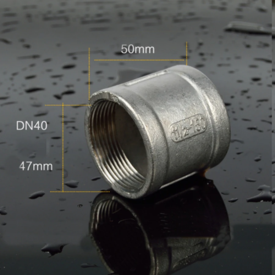 DN40 1-1/2 "BSPP Женская муфта 201 фиттин для труб из нержавеющей стали соединитель водопроводный адаптер Длина 50 мм
DN40 1-1/2 "BSPP Женская муфта 201 фиттин для труб из нержавеющей стали соединитель водопроводный адаптер Длина 50 мм