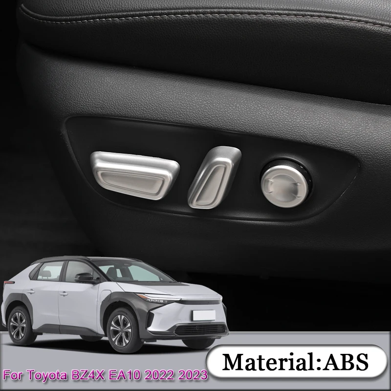 

5 шт./компл. Стайлинг автомобиля ABS для Toyota BZ4X EA10 2022 2023 Регулировка интерьера автомобиля сиденья украшение блестки стикер Авто аксессуары