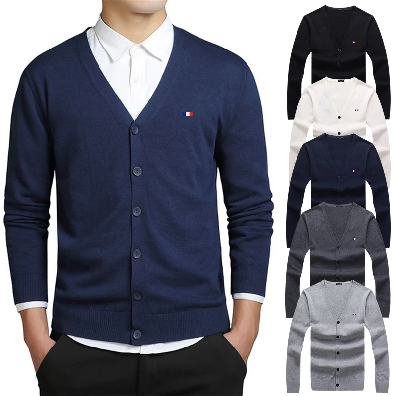 New Autumn Winter Men Casual V-Neck Cardigan Sweaters Solid 100%Cotton Flag Embroidery Long Sleeve Computer Knitted Sweaters
New Autumn Winter Men Casual V-Neck Cardigan Sweaters Solid 100%Cotton Flag Embroidery Long Sleeve Computer Knitted Sweaters