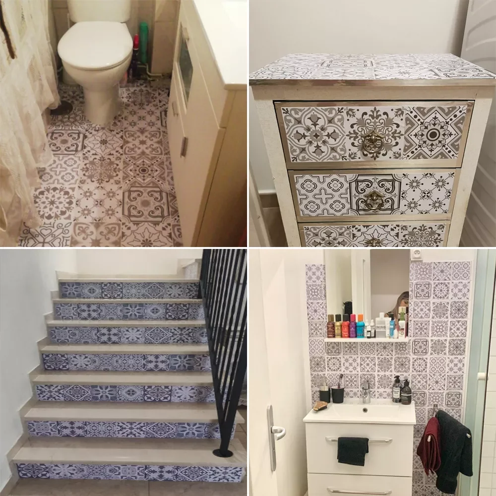 10pcs Retro Pattern Matte Surface Tiles Sticker Transfers Covers for Kitchen Bathroom Tables Floor Hard-wearing Art Wall Decals
10pcs Retro Pattern Matte Surface Tiles Sticker Transfers Covers for Kitchen Bathroom Tables Floor Hard-wearing Art Wall Decals
