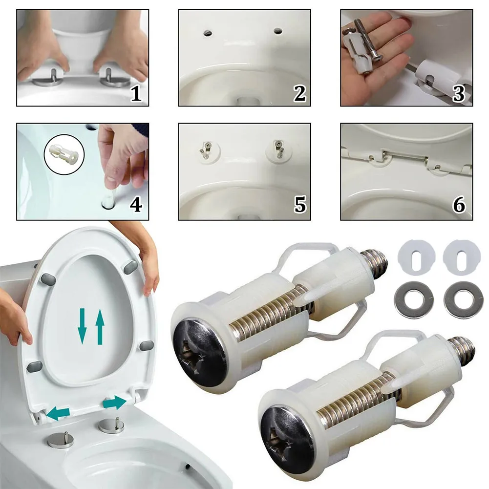 Top Fix Toilet Seat Screws Nut Cover Lid Pan Fixing WC Blind Hole Fitting Kits Nylon&Stainless Steel Toilet Seats Parts
Top Fix Toilet Seat Screws Nut Cover Lid Pan Fixing WC Blind Hole Fitting Kits Nylon&Stainless Steel Toilet Seats Parts