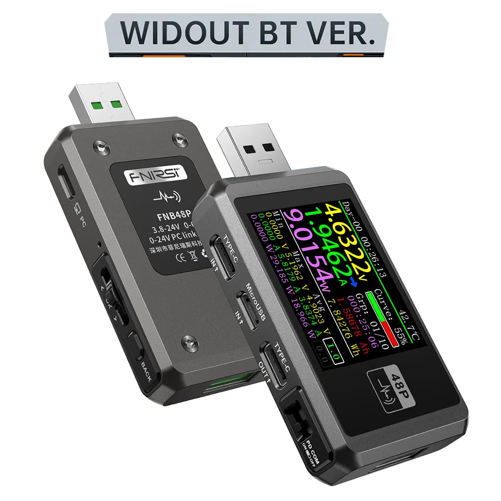 FNB48P USB DC зарядное устройство тестер Быстрая зарядка тестер мощности вольтметра амперметра интерфейса
FNB48P USB DC зарядное устройство тестер Быстрая зарядка тестер мощности вольтметра амперметра интерфейса