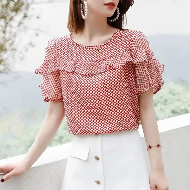 Fashion O-Neck Spliced Ruffles Printed Blouse Women's Clothing 2023 Summer New Oversized Casual Pullovers Office Lady Shirt
Fashion O-Neck Spliced Ruffles Printed Blouse Women's Clothing 2023 Summer New Oversized Casual Pullovers Office Lady Shirt
