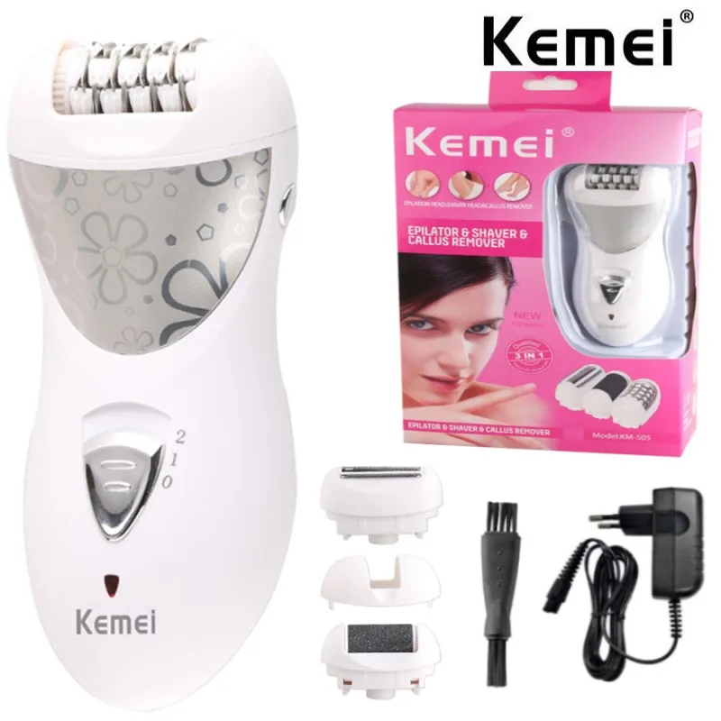 Kemei rechargeable 3 in 1 lady epilator hair shaver removal for women foot care electric hair callus remover device depilador
Kemei rechargeable 3 in 1 lady epilator hair shaver removal for women foot care electric hair callus remover device depilador