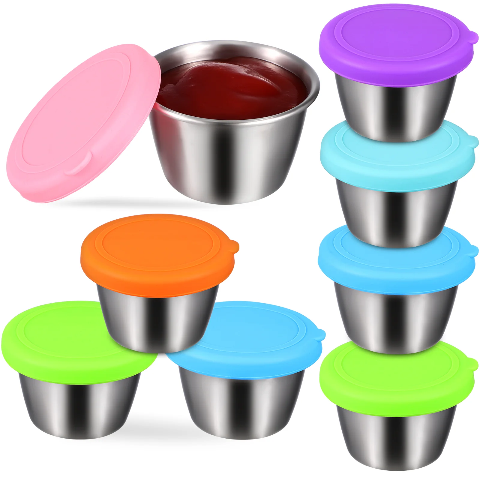 8 Pcs Sauce Cup Dressing Container Cover Ketchup Bowl Soy Sauces Cups Silica Gel Lid Small Vinegar Bowls Tiny Dipping
8 Pcs Sauce Cup Dressing Container Cover Ketchup Bowl Soy Sauces Cups Silica Gel Lid Small Vinegar Bowls Tiny Dipping