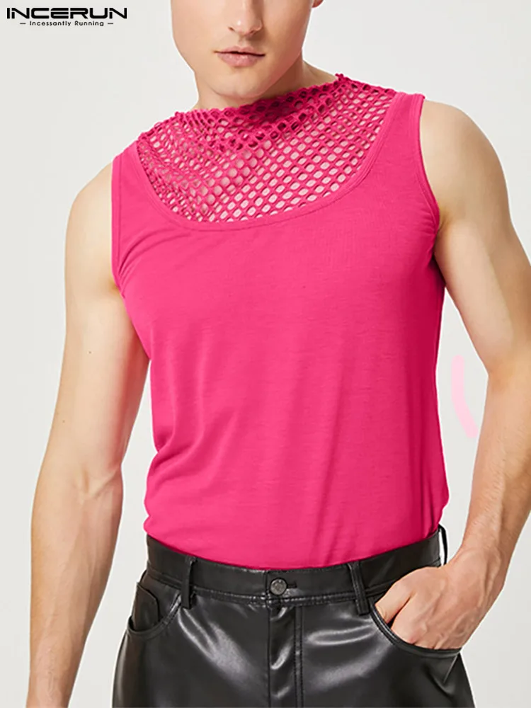 INCERUN Men Tank Tops Mesh Patchwork O-neck Sleeveless Summer Sexy See Through 2022 Vests Streetwear Casual Men Clothing S-5XL
INCERUN Men Tank Tops Mesh Patchwork O-neck Sleeveless Summer Sexy See Through 2022 Vests Streetwear Casual Men Clothing S-5XL
