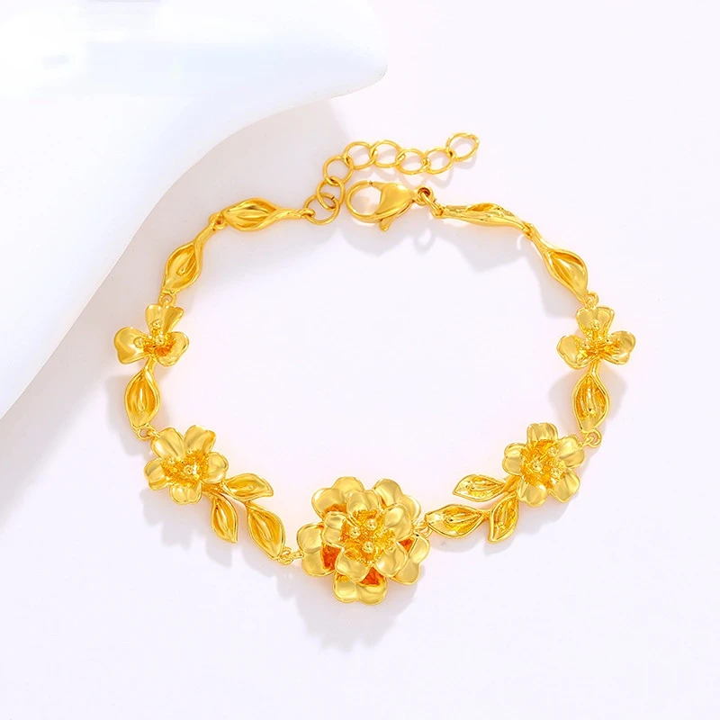 Браслеты из чистого 18-каратного золота, неувядающий цветок, ювелирные изделия для женщин, никогда не выцветает, Свадебный обручальный золот... 
Браслеты из чистого 18-каратного золота, неувядающий цветок, ювелирные изделия для женщин, никогда не выцветает, Свадебный обручальный золот...